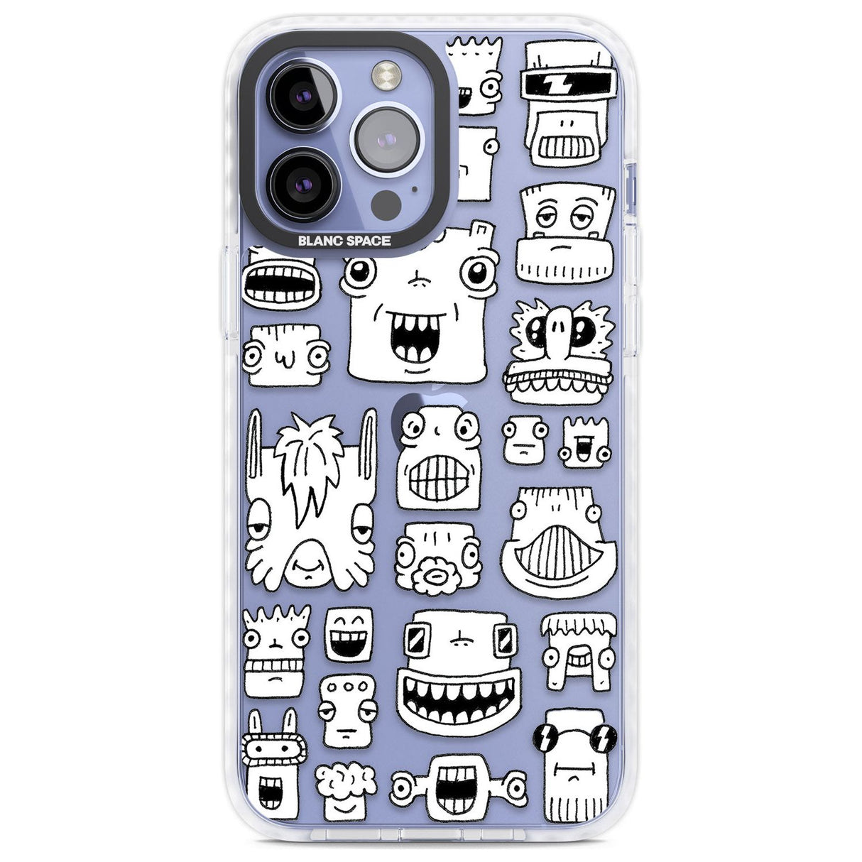 Burst Heads Phone Case iPhone 13 Pro Max / Impact Case,iPhone 14 Pro Max / Impact Case Blanc Space