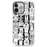 Monochrome Heads Phone Case iPhone 13 Pro Max / Impact Case,iPhone 14 Pro Max / Impact Case Blanc Space