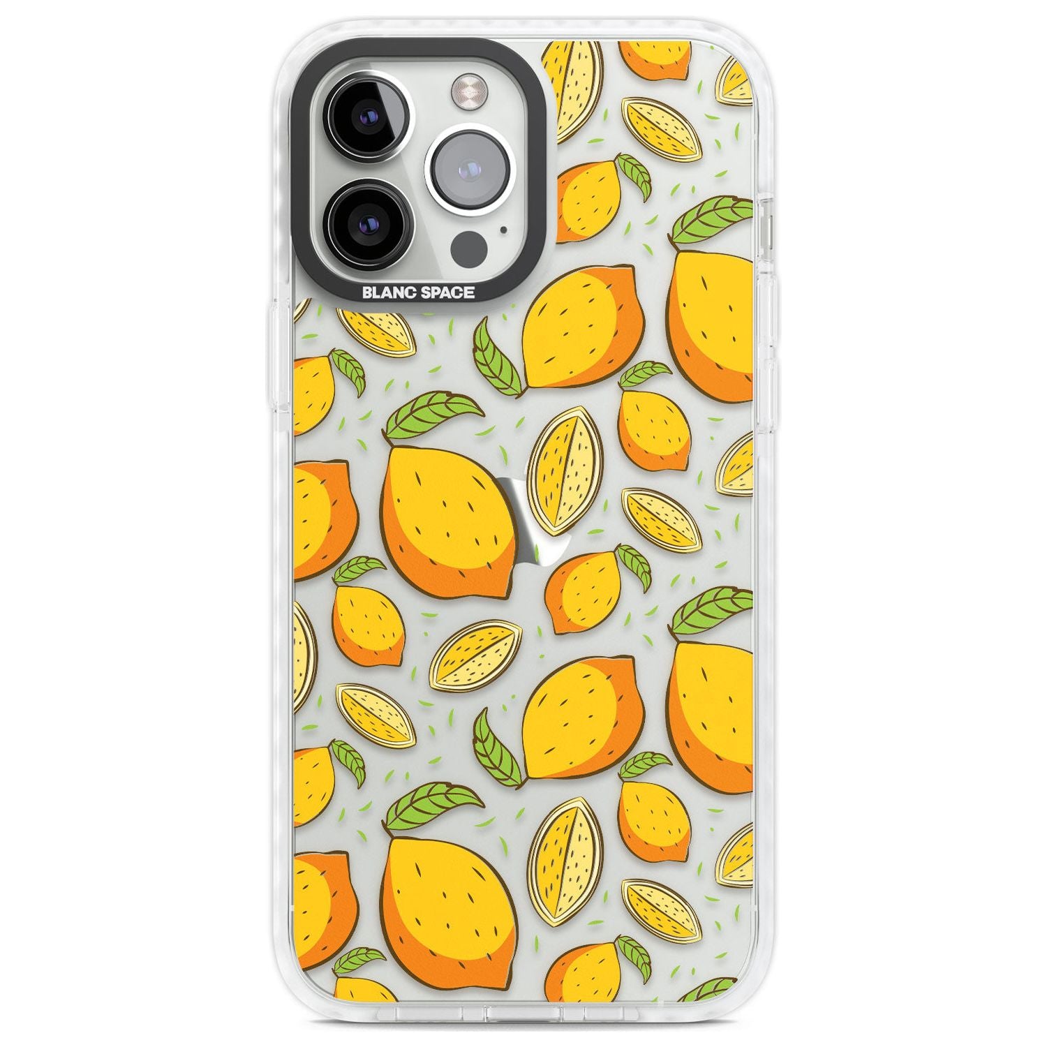Lemon Pattern Phone Case iPhone 13 Pro Max / Impact Case,iPhone 14 Pro Max / Impact Case Blanc Space