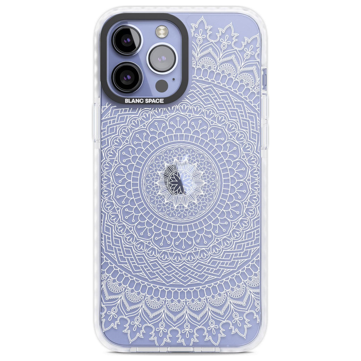 Large White Mandala Design Phone Case iPhone 13 Pro Max / Impact Case,iPhone 14 Pro Max / Impact Case Blanc Space