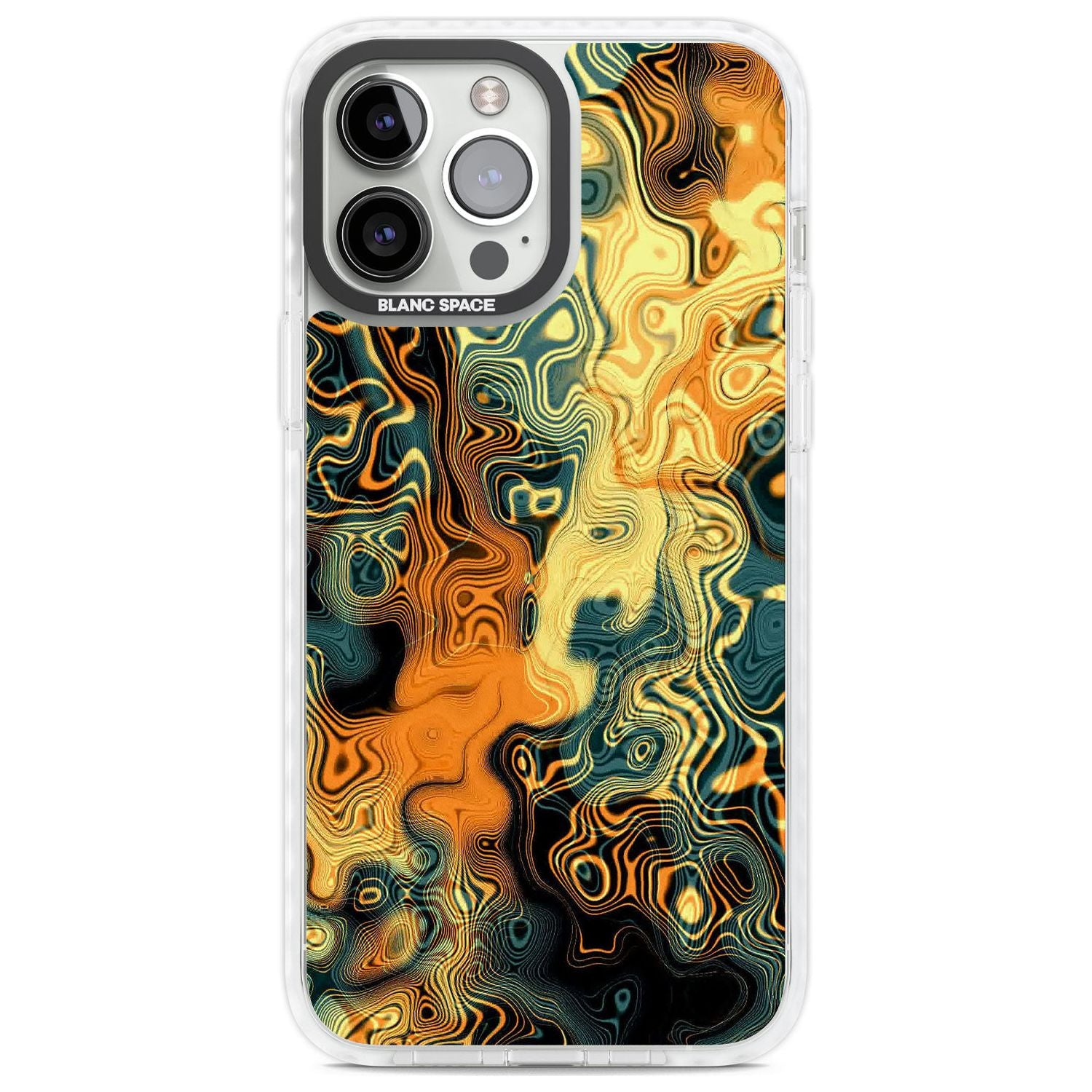 Gold Green Marble Phone Case iPhone 13 Pro Max / Impact Case,iPhone 14 Pro Max / Impact Case Blanc Space