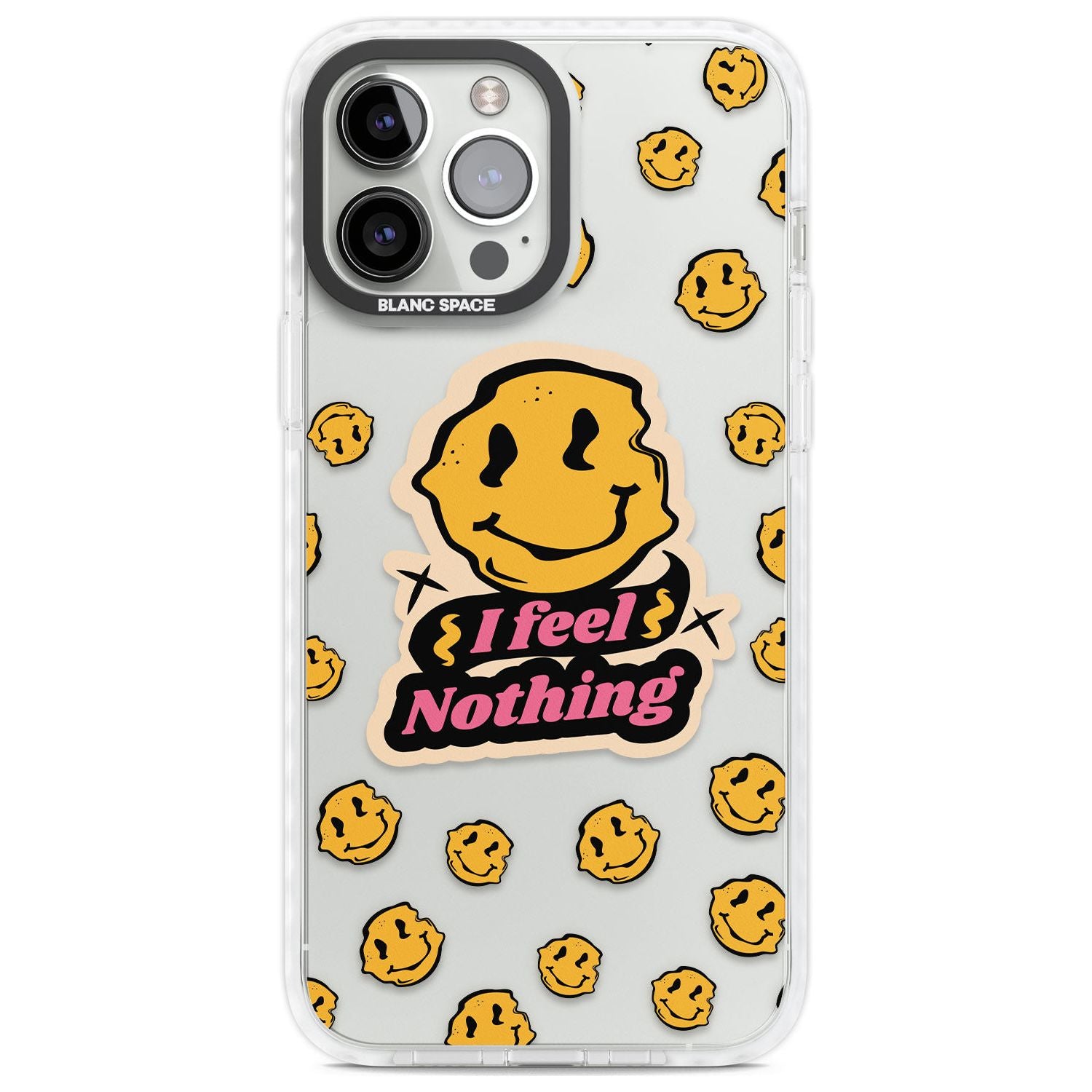 I feel nothing (Clear) Phone Case iPhone 13 Pro Max / Impact Case,iPhone 14 Pro Max / Impact Case Blanc Space