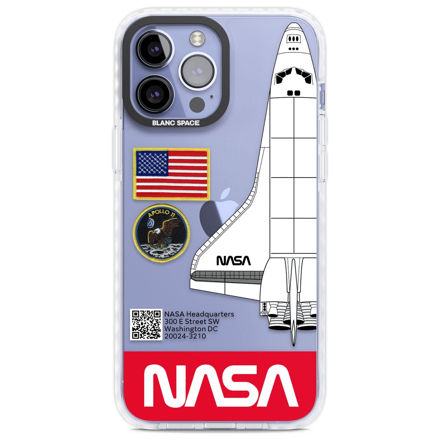 NASA Apollo 11 Phone Case iPhone 13 Pro Max / Impact Case,iPhone 14 Pro Max / Impact Case Blanc Space