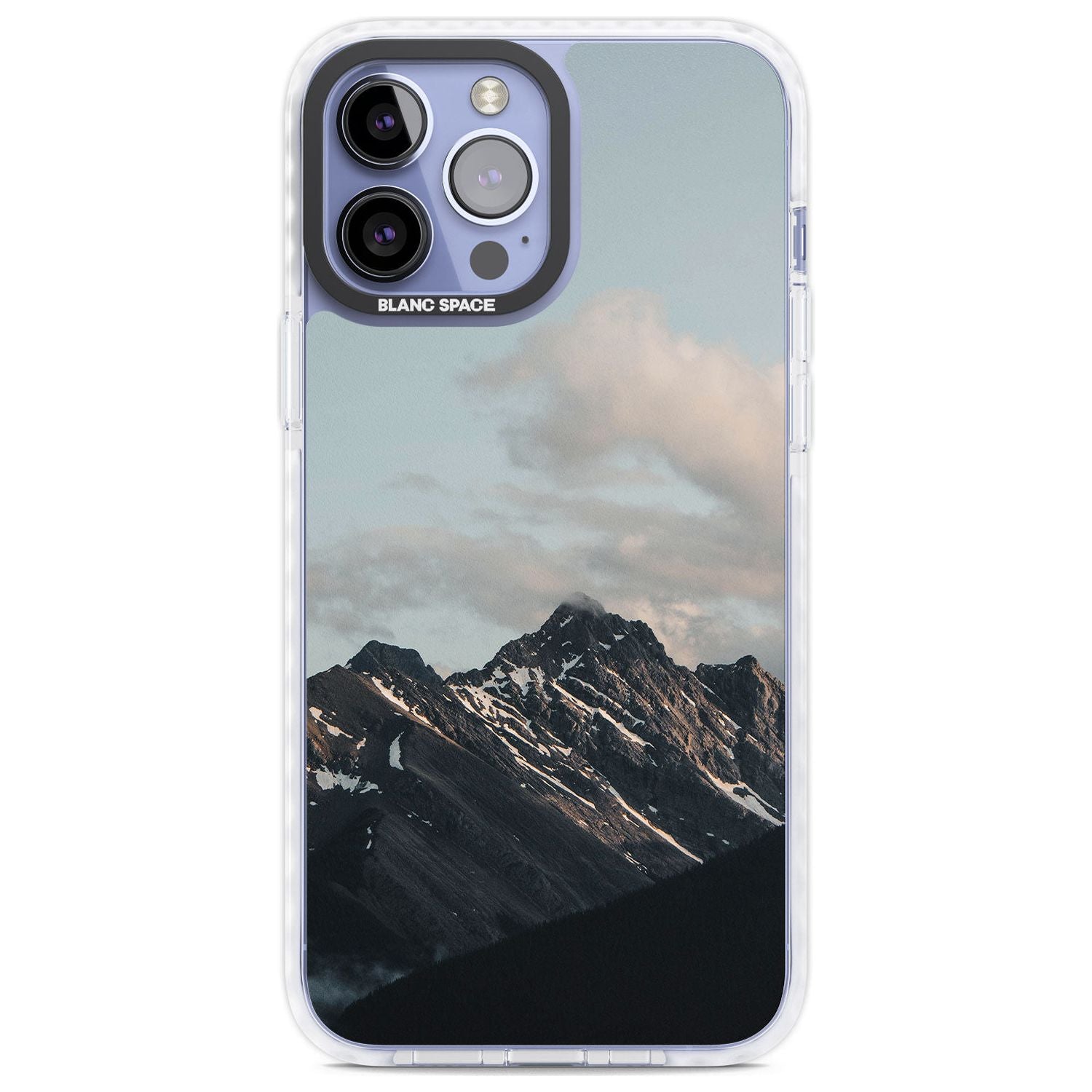 Mountain Range Phone Case iPhone 13 Pro Max / Impact Case,iPhone 14 Pro Max / Impact Case Blanc Space
