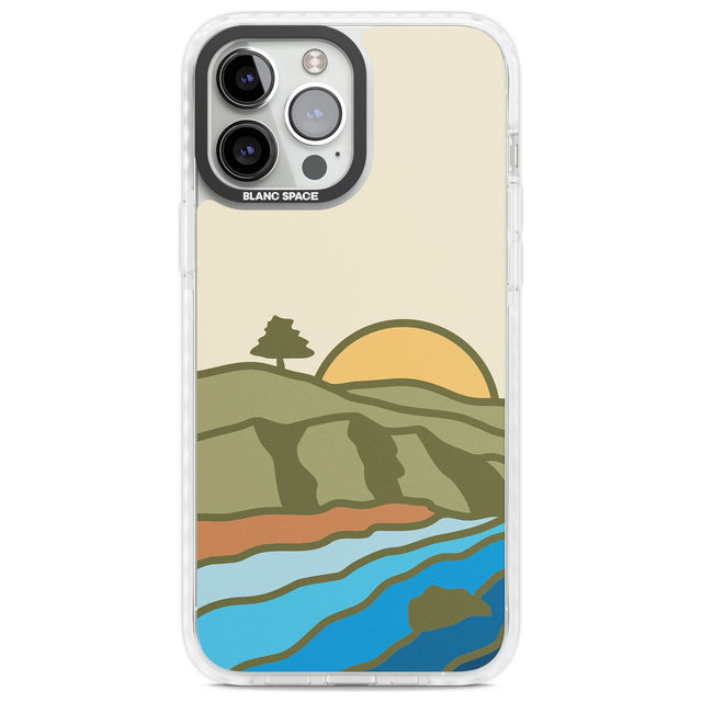 North Sunset Phone Case iPhone 13 Pro Max / Impact Case,iPhone 14 Pro Max / Impact Case Blanc Space