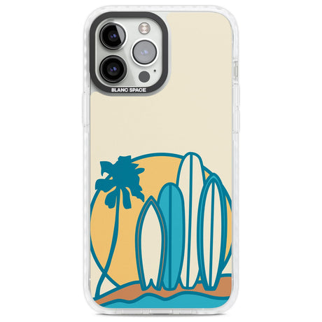Beach Bound Phone Case iPhone 13 Pro Max / Impact Case,iPhone 14 Pro Max / Impact Case Blanc Space