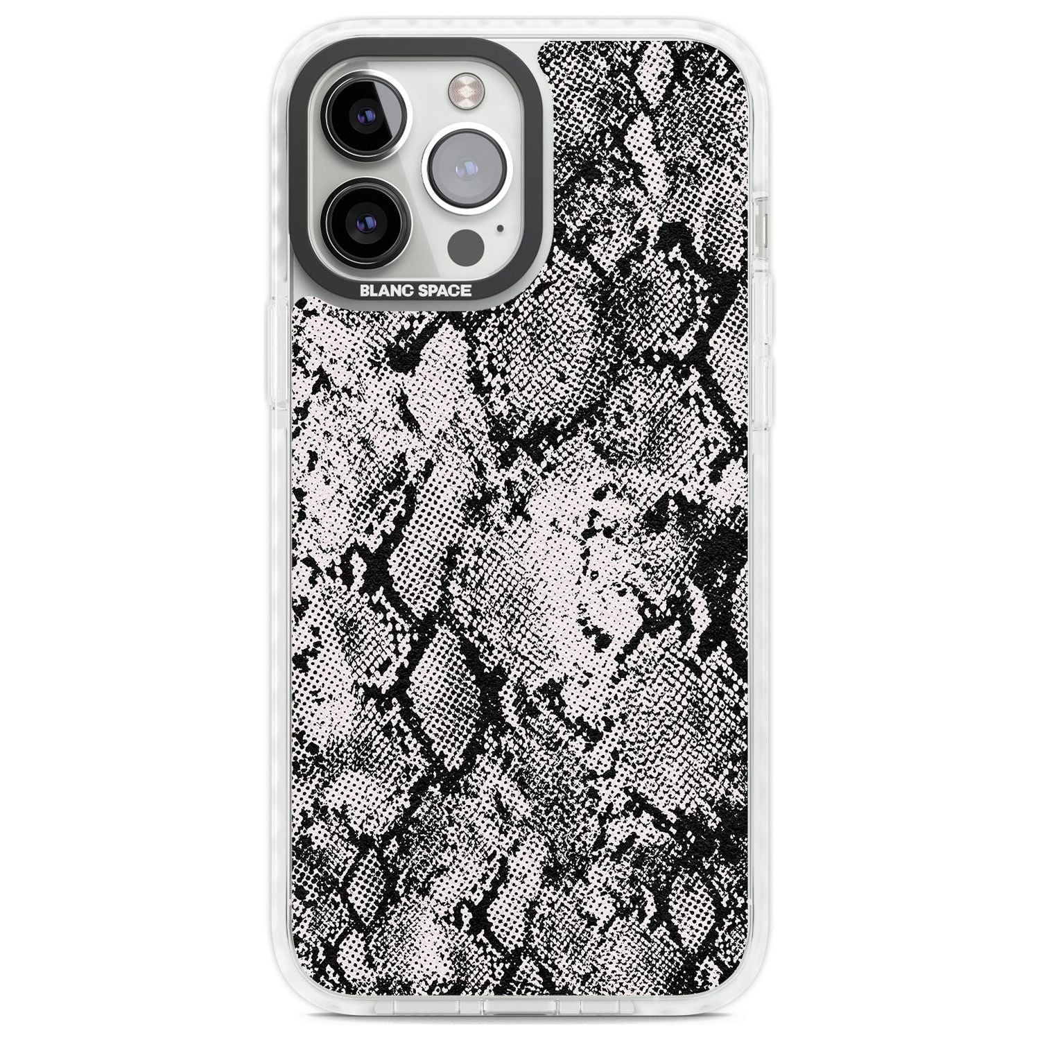 Pastel Snakeskin - Grey Phone Case iPhone 13 Pro Max / Impact Case,iPhone 14 Pro Max / Impact Case Blanc Space