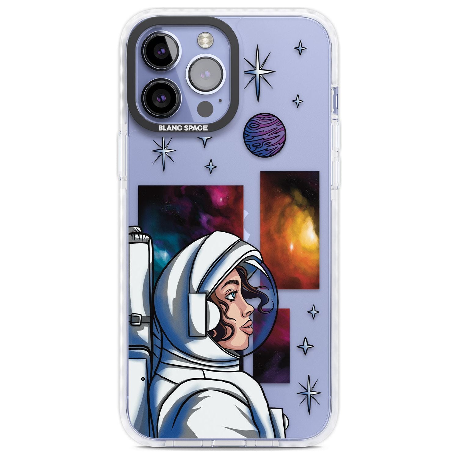 Cosmic Ambition Phone Case iPhone 13 Pro Max / Impact Case,iPhone 14 Pro Max / Impact Case Blanc Space