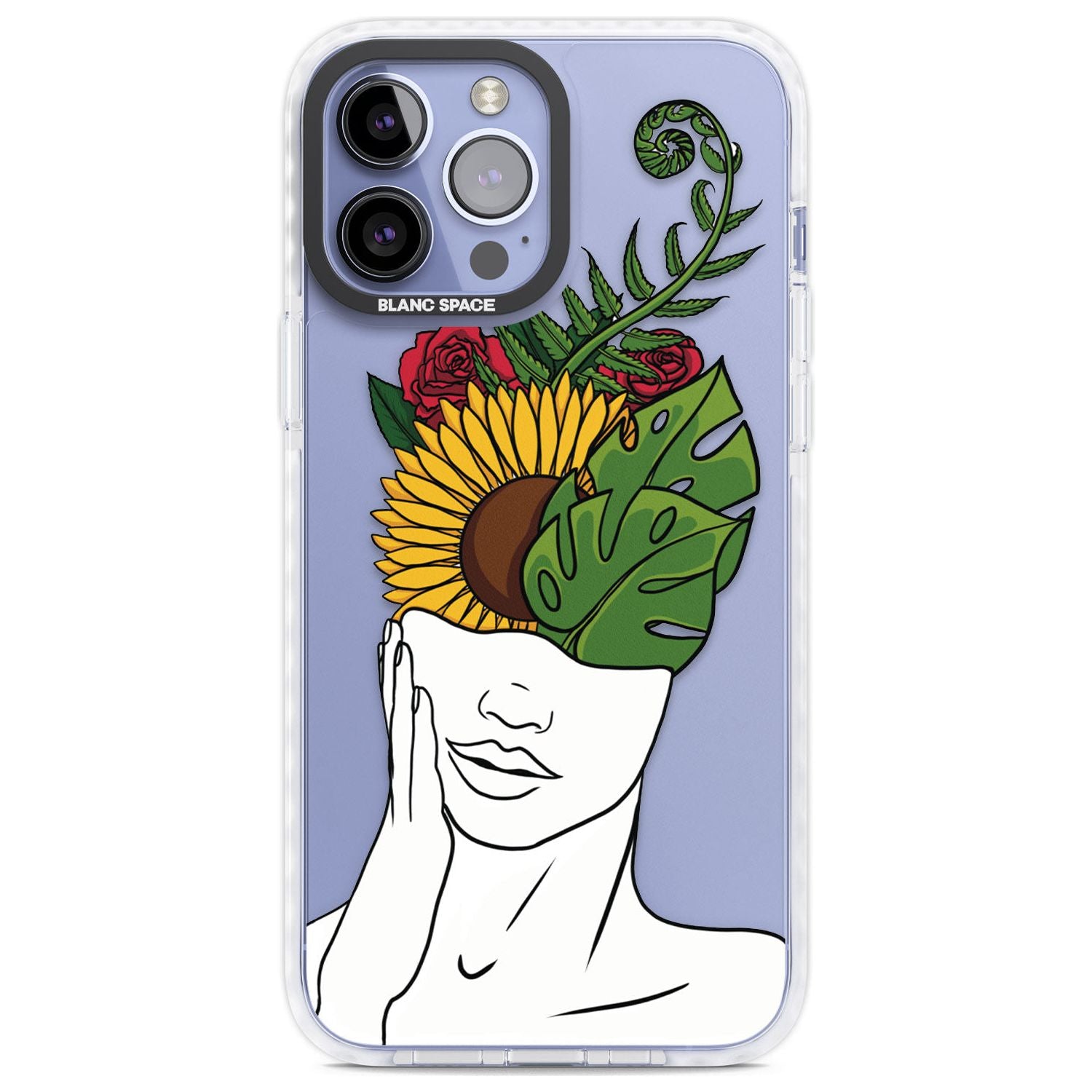 Let The Mind Flourish Phone Case iPhone 13 Pro Max / Impact Case,iPhone 14 Pro Max / Impact Case Blanc Space