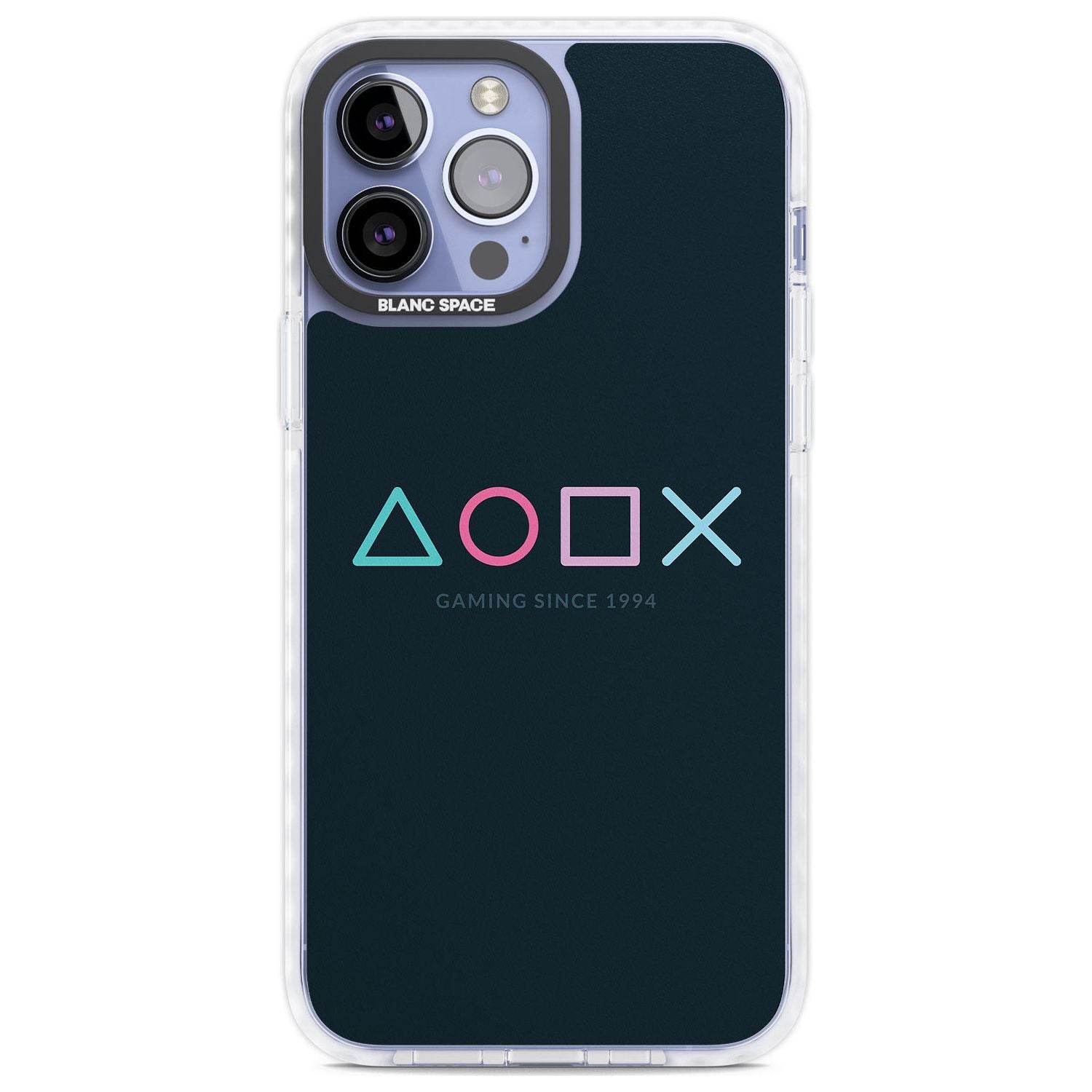 Gaming Since 1994 Station Phone Case iPhone 13 Pro Max / Impact Case,iPhone 14 Pro Max / Impact Case Blanc Space