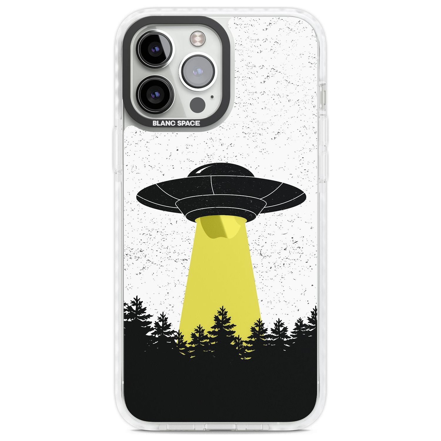 Alien Abduction Phone Case iPhone 13 Pro Max / Impact Case,iPhone 14 Pro Max / Impact Case Blanc Space