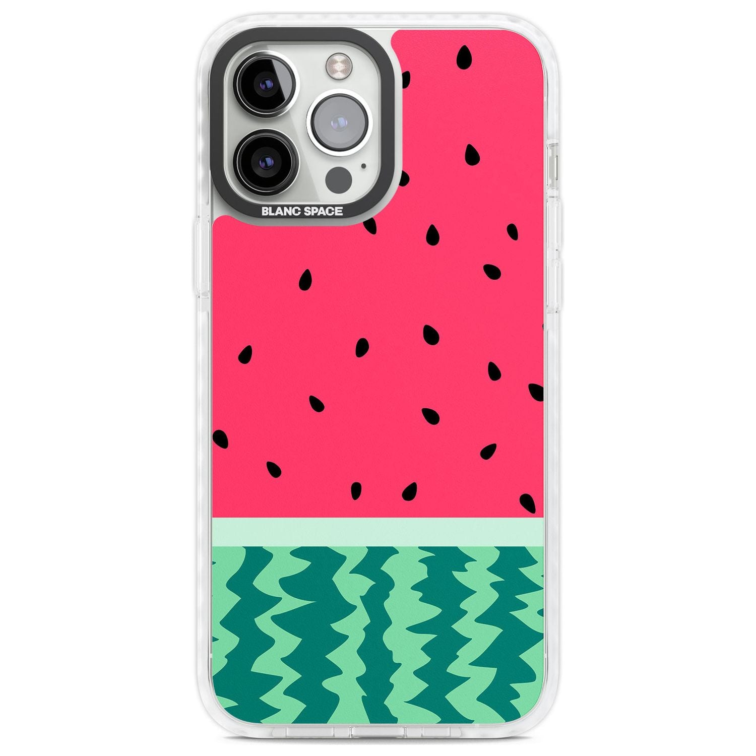 Full Watermelon Print Phone Case iPhone 13 Pro Max / Impact Case,iPhone 14 Pro Max / Impact Case Blanc Space