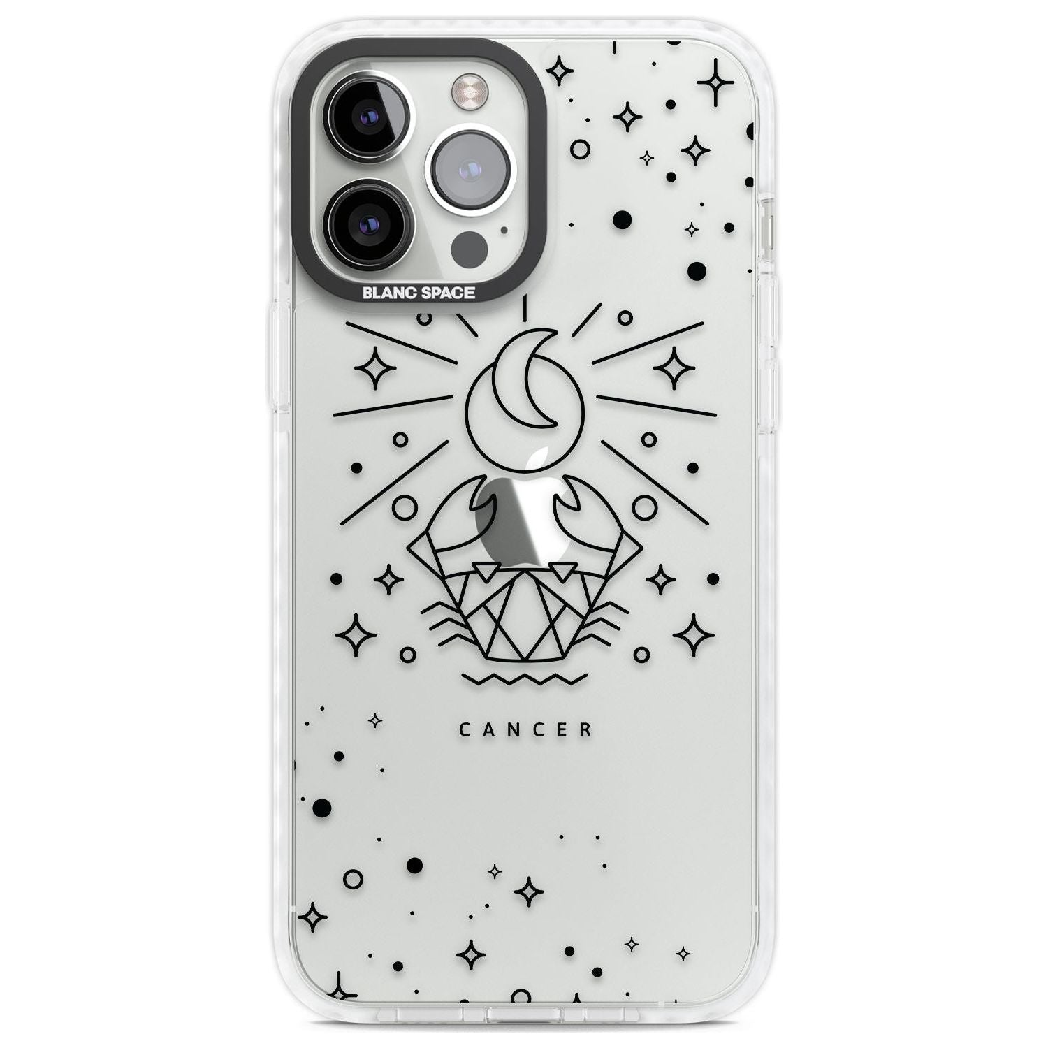 Cancer Emblem - Transparent Design Phone Case iPhone 13 Pro Max / Impact Case,iPhone 14 Pro Max / Impact Case Blanc Space