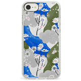 Blue & Grey Daisies Pattern iPhone Case  Impact Case Phone Case - Case Warehouse