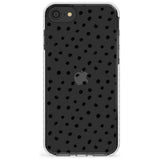 Messy Black Dot Pattern Slim TPU Phone Case for iPhone SE 8 7 Plus