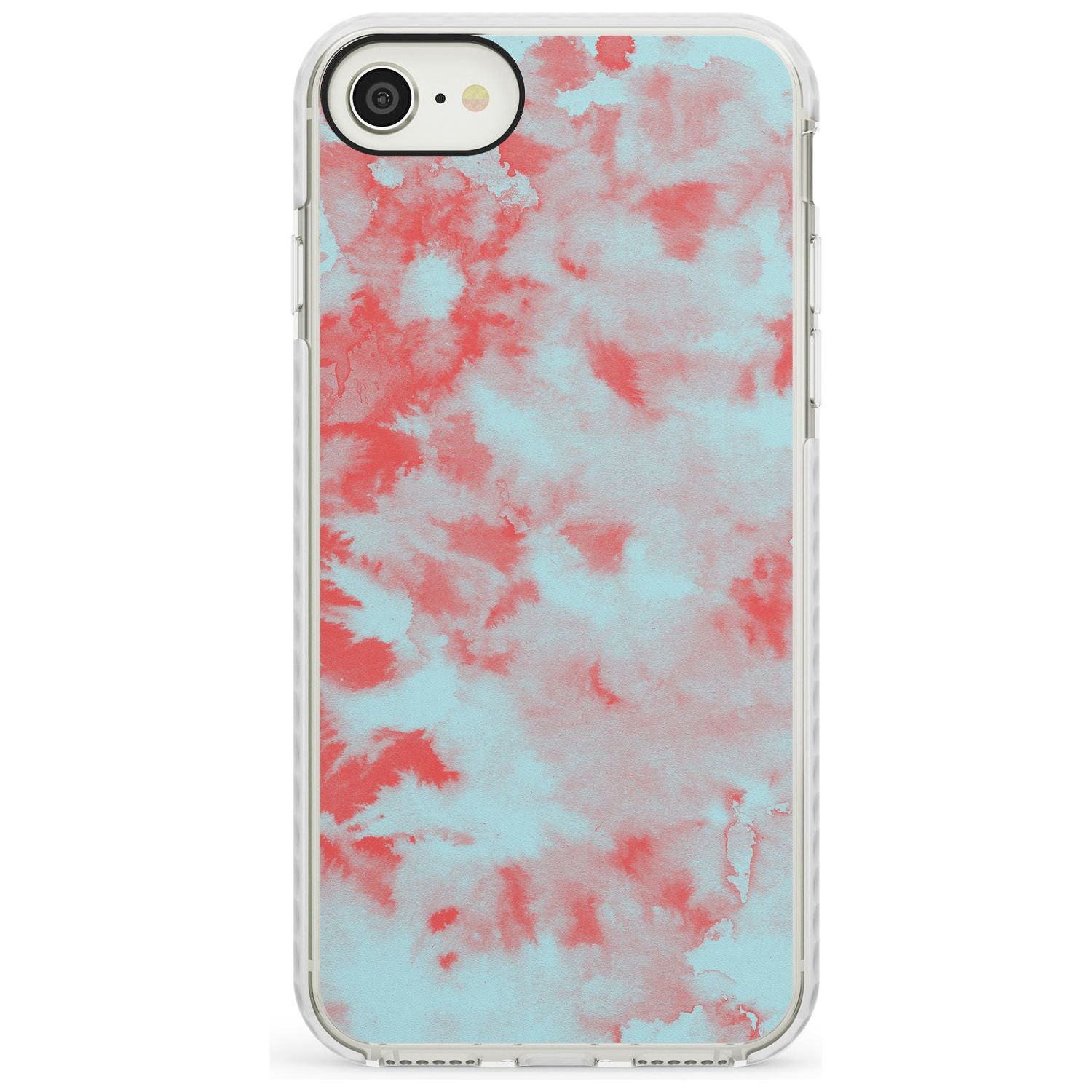 Red & Blue Acid Wash Tie-Dye Pattern Impact Phone Case for iPhone SE 8 7 Plus