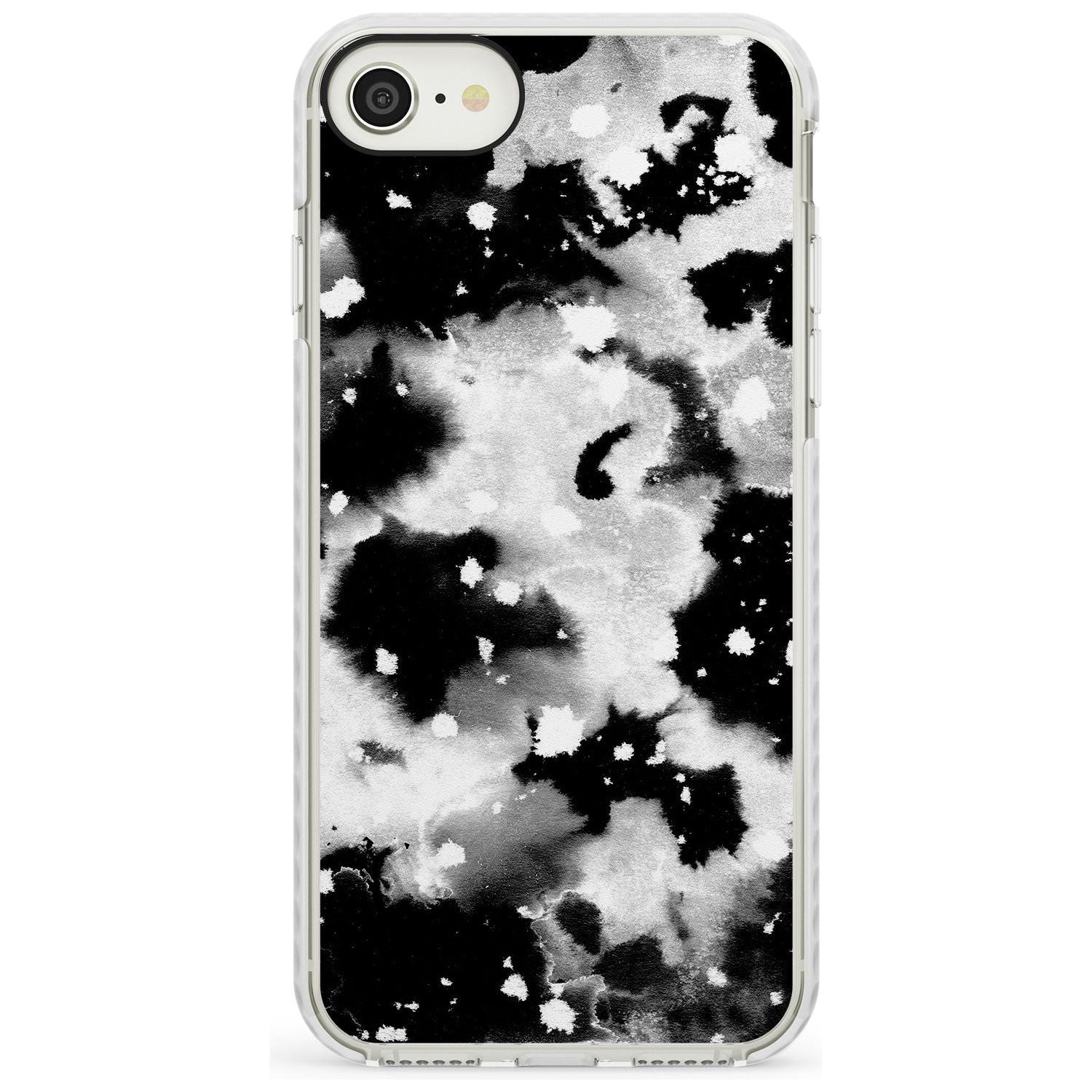 Black & White Acid Wash Tie-Dye Pattern Impact Phone Case for iPhone SE 8 7 Plus