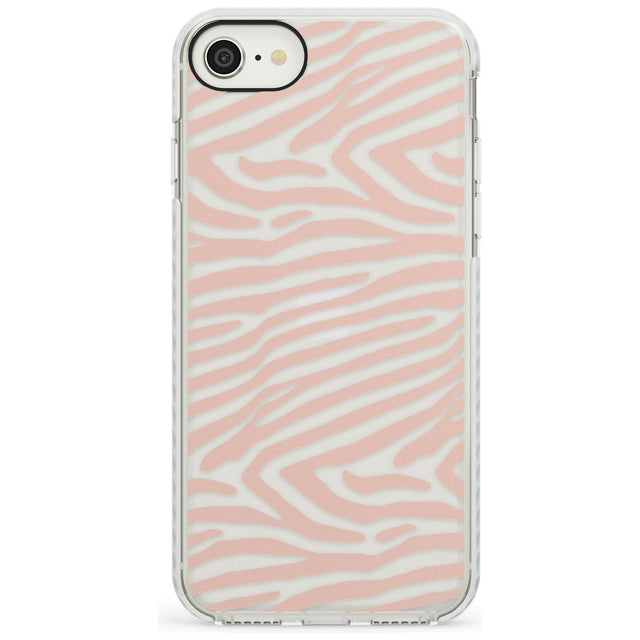 Horizontal Zebra Stripes Transparent Animal Print Phone Case iPhone 7/8 / Impact Case,iPhone SE / Impact Case Blanc Space