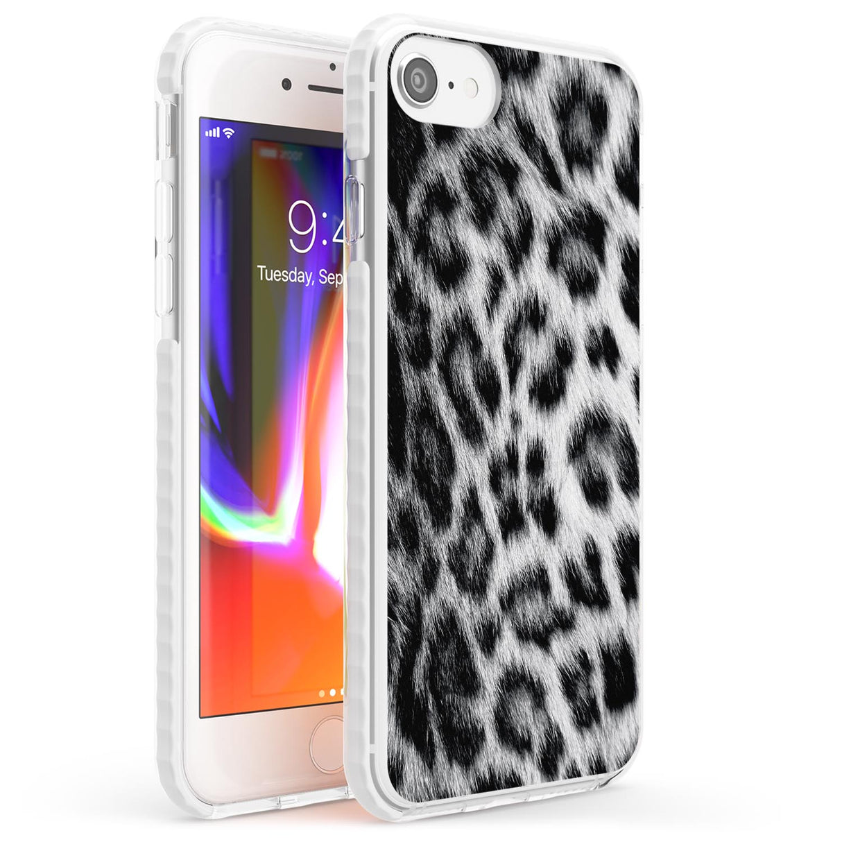 Animal Fur Pattern - Snow Leopard Phone Case iPhone 7/8 / Impact Case,iPhone SE / Impact Case Blanc Space