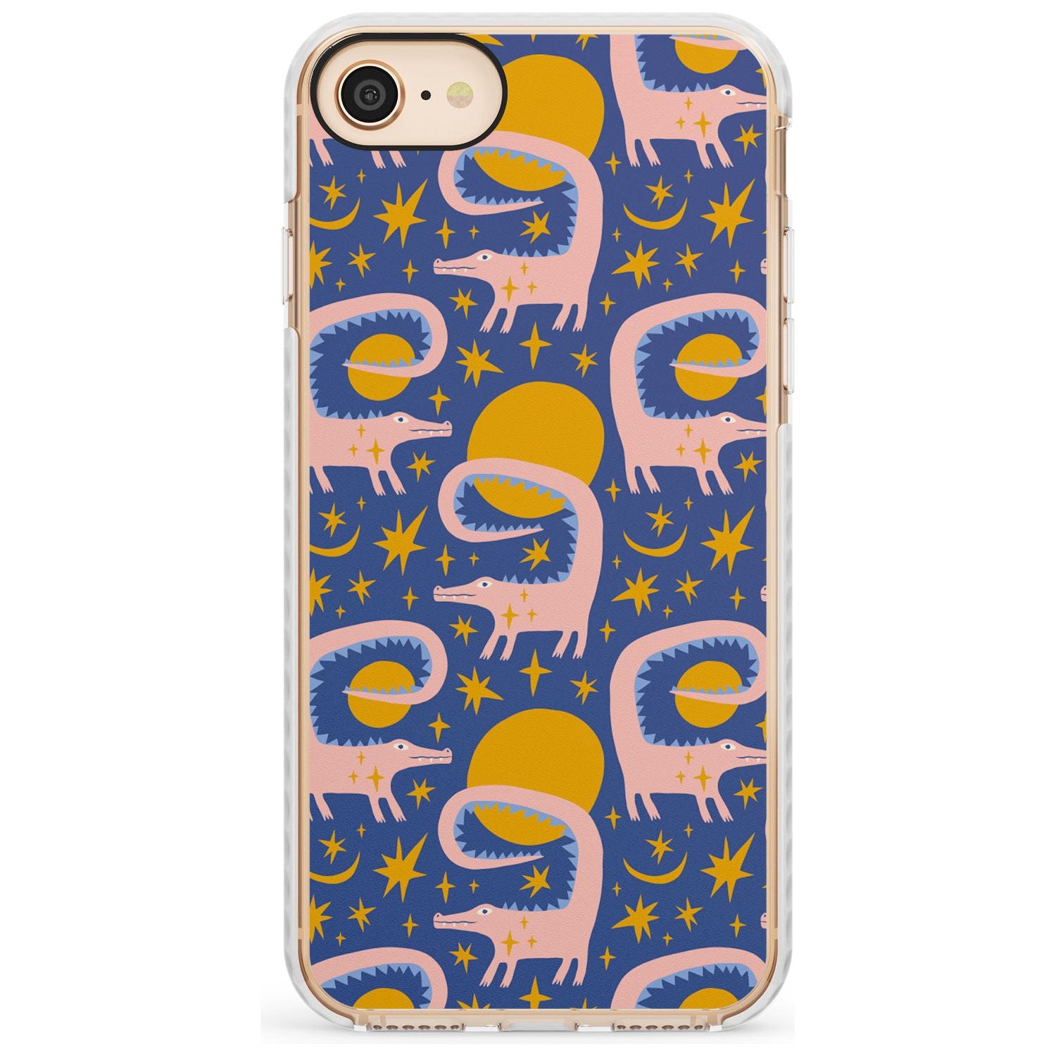 Sun Croc Pattern Impact Phone Case for iPhone SE 8 7 Plus