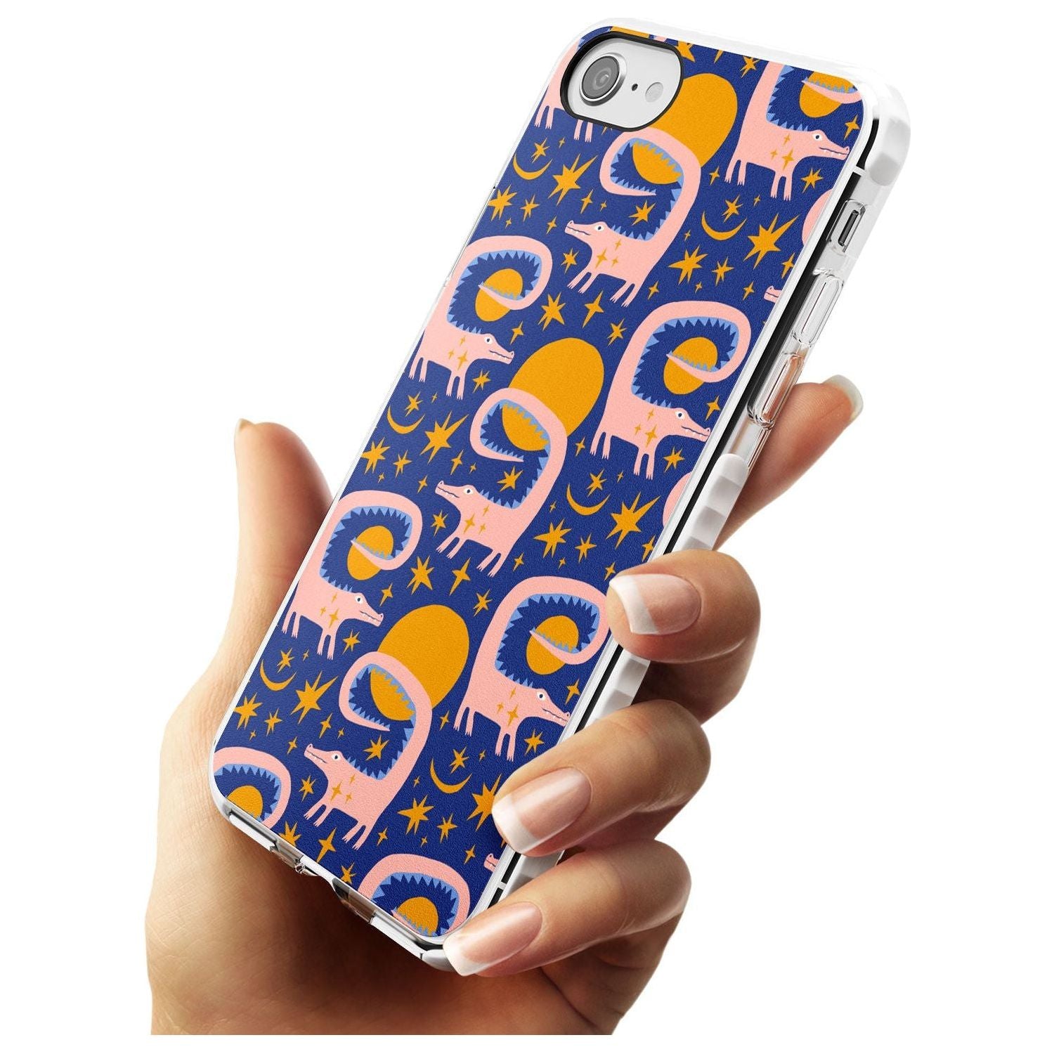 Sun Croc Pattern Impact Phone Case for iPhone SE 8 7 Plus