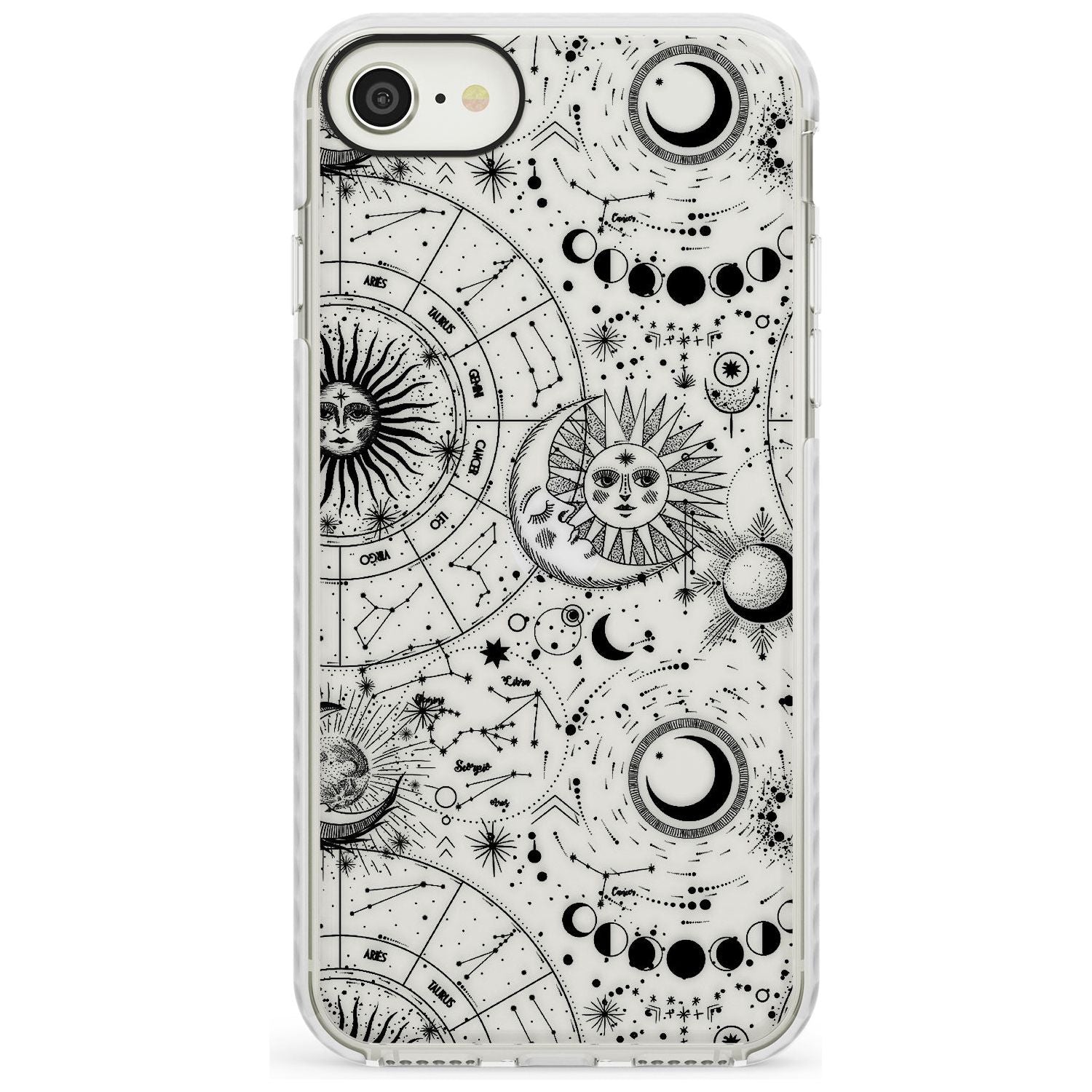 Suns, Moons, Zodiac Signs Astrological Impact Phone Case for iPhone SE 8 7 Plus