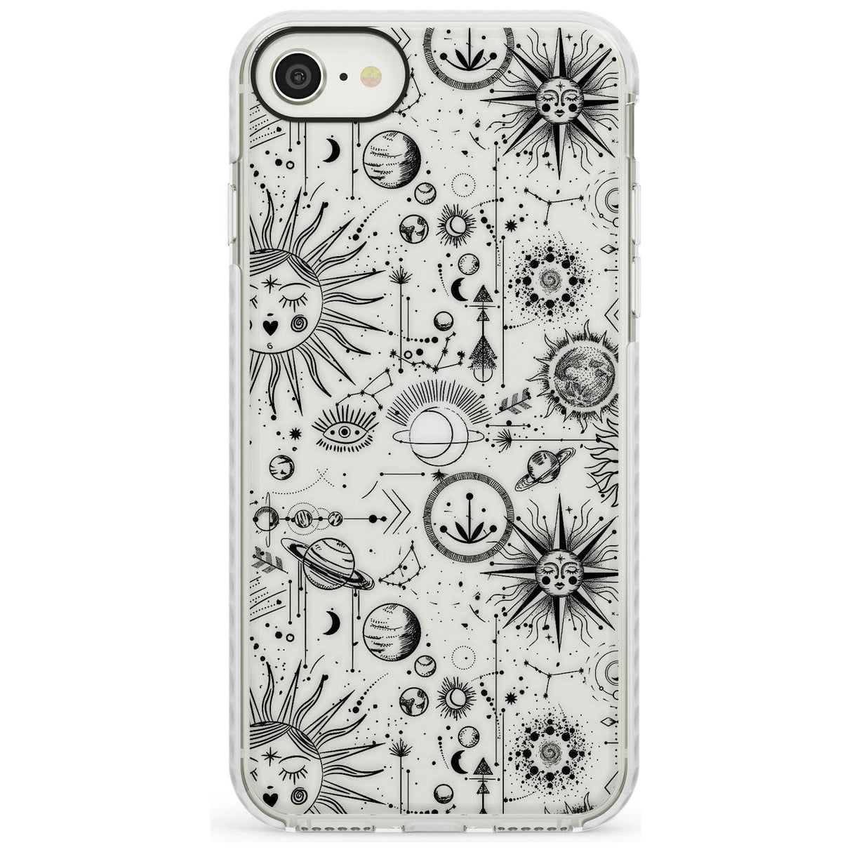 Suns & Planets Vintage Astrological Impact Phone Case for iPhone SE 8 7 Plus