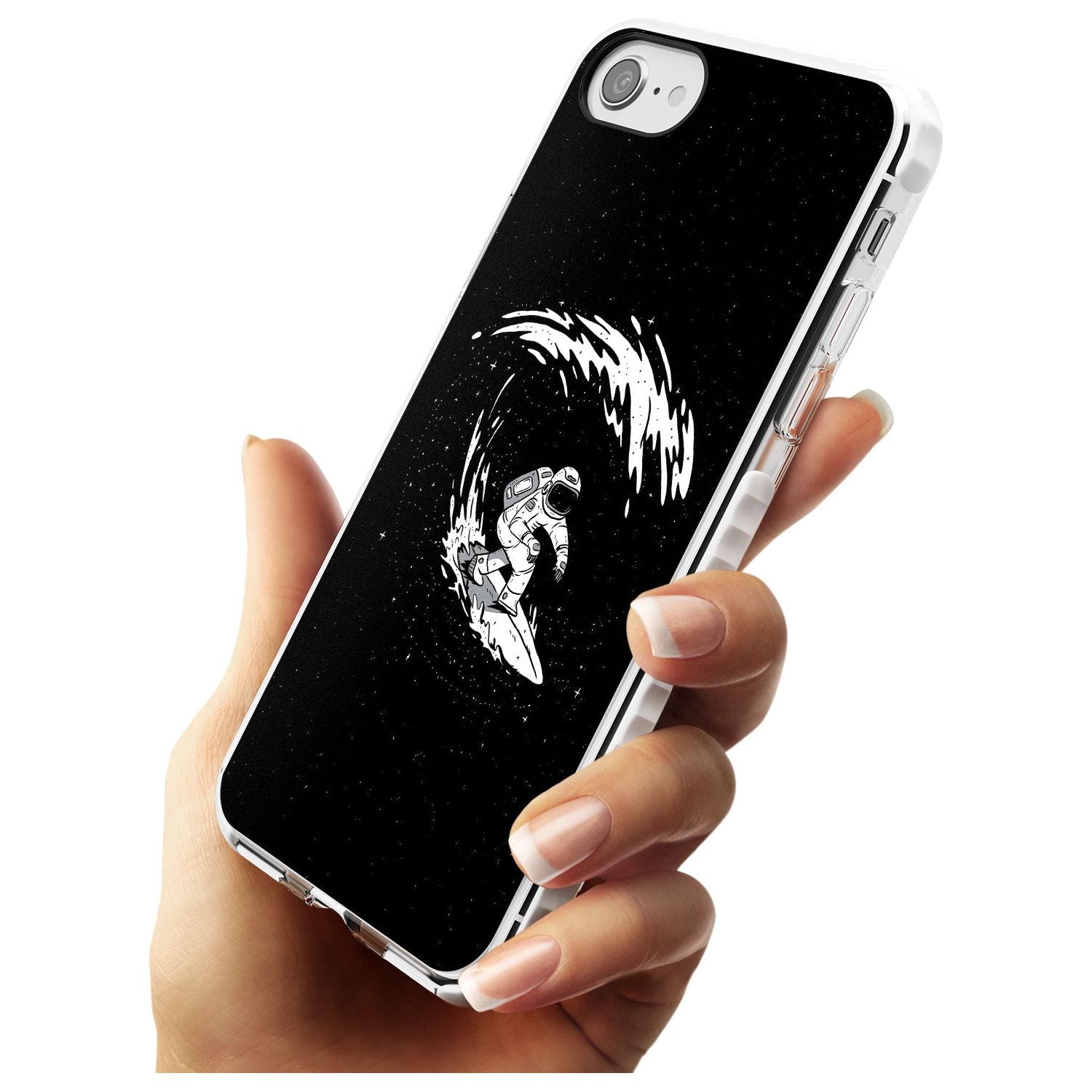 Surfing Astronaut Slim TPU Phone Case for iPhone SE 8 7 Plus
