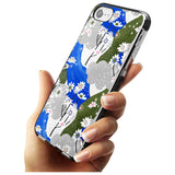 Blue & Grey Daisies Pattern iPhone Case   Phone Case - Case Warehouse