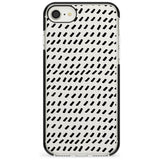 Hand Drawn Lines Pattern Black Impact Phone Case for iPhone SE 8 7 Plus