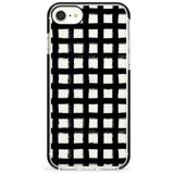 Messy Black Grid - Clear Pink Fade Impact Phone Case for iPhone SE 8 7 Plus