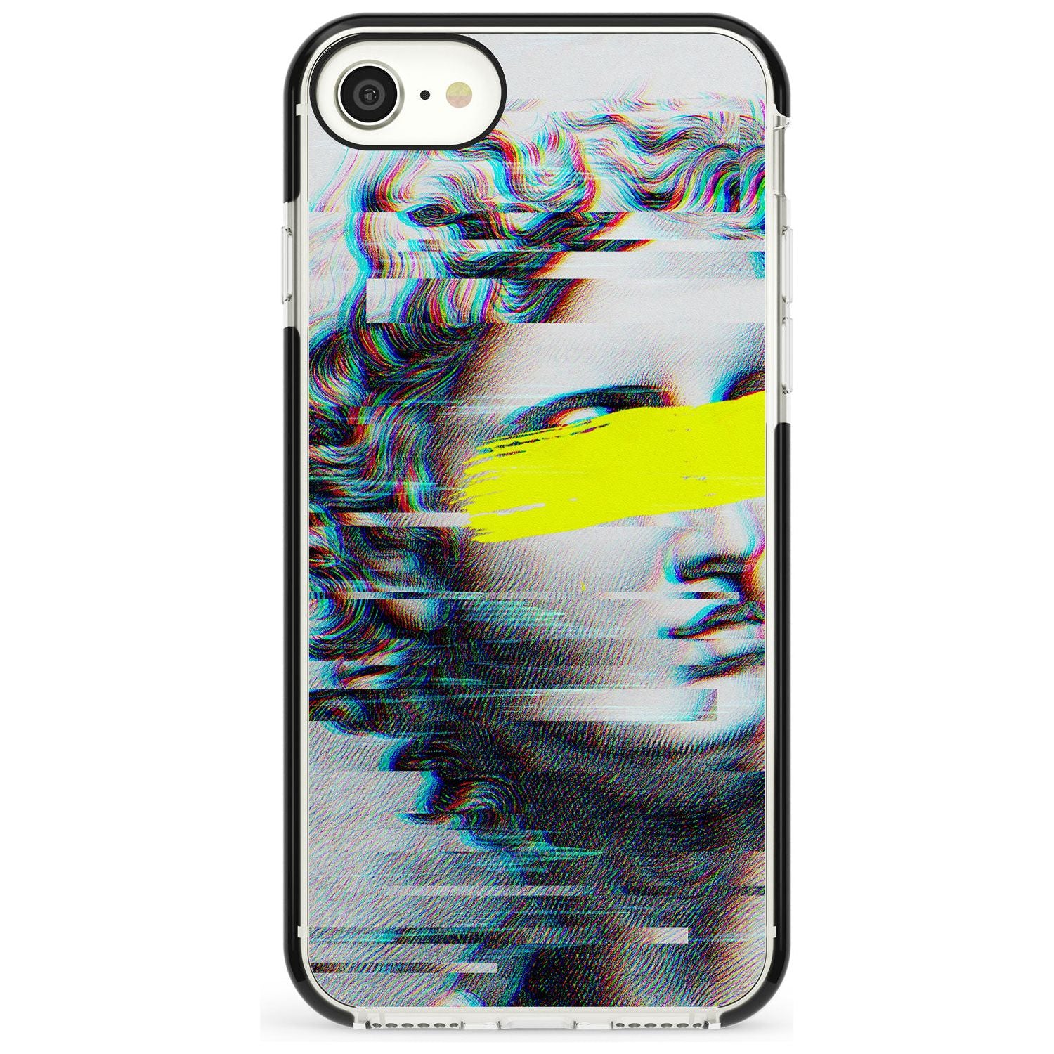 GLITCHED FRAGMENT Pink Fade Impact Phone Case for iPhone SE 8 7 Plus