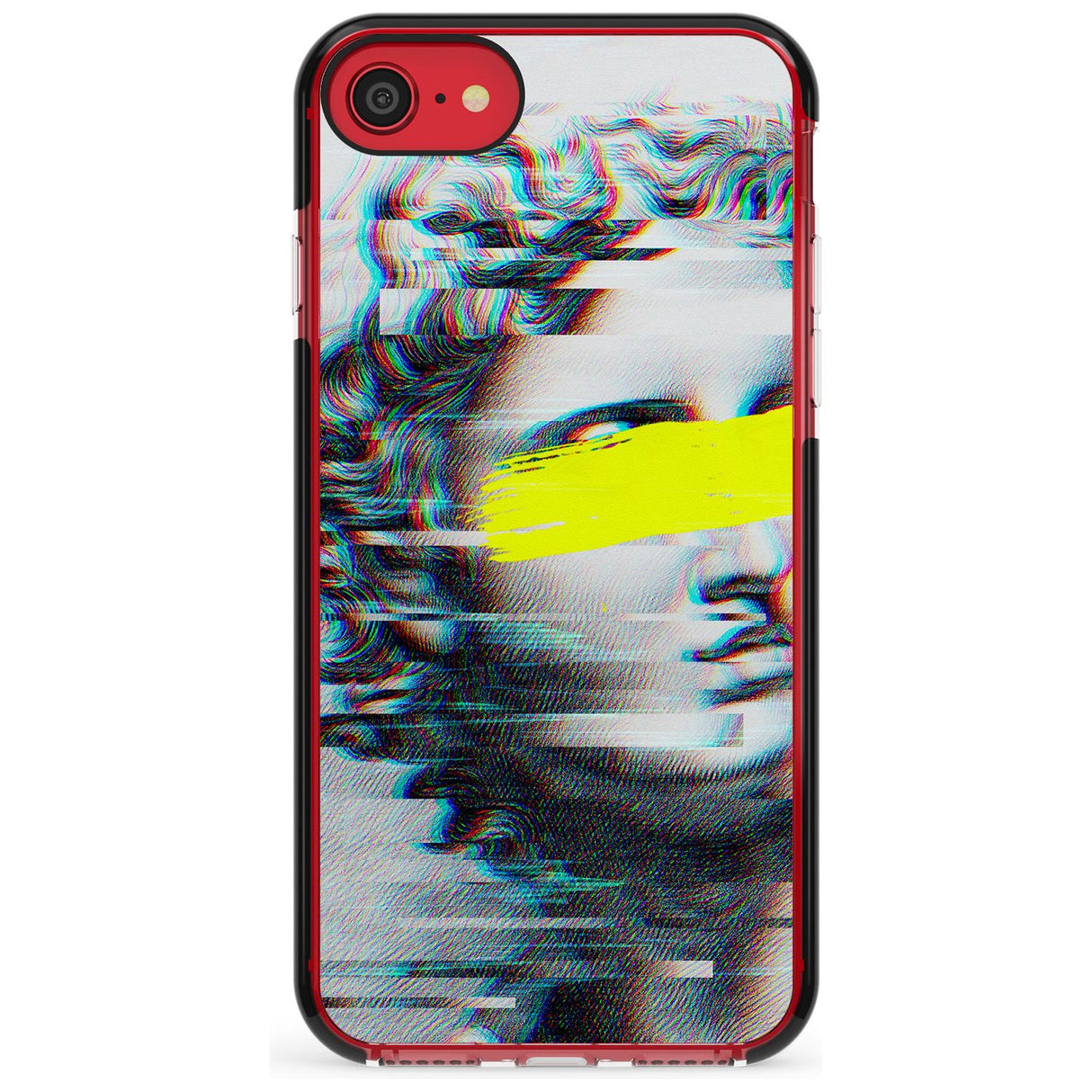 GLITCHED FRAGMENT Pink Fade Impact Phone Case for iPhone SE 8 7 Plus