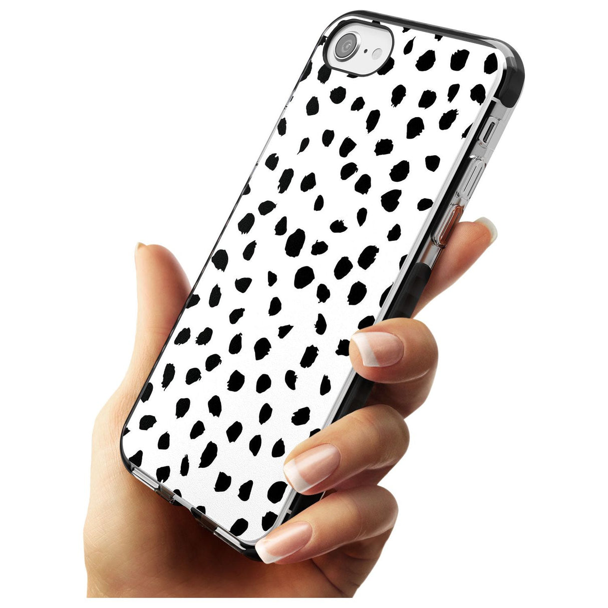 Dalmatian Print Pink Fade Impact Phone Case for iPhone SE 8 7 Plus