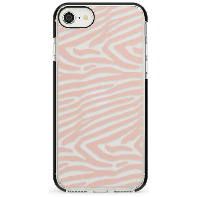Horizontal Zebra Stripes Transparent Animal Print Phone Case iPhone 7/8 / Black Impact Case,iPhone SE / Black Impact Case Blanc Space