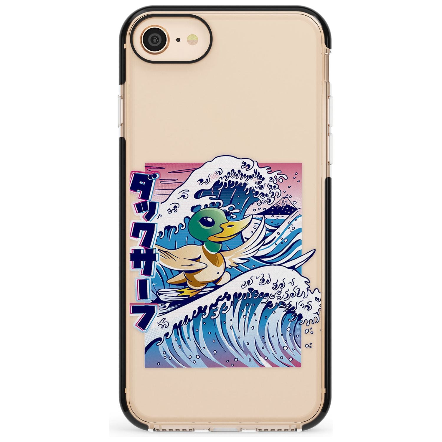 Duck Surf Black Impact Phone Case for iPhone SE 8 7 Plus
