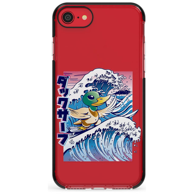 Duck Surf Black Impact Phone Case for iPhone SE 8 7 Plus