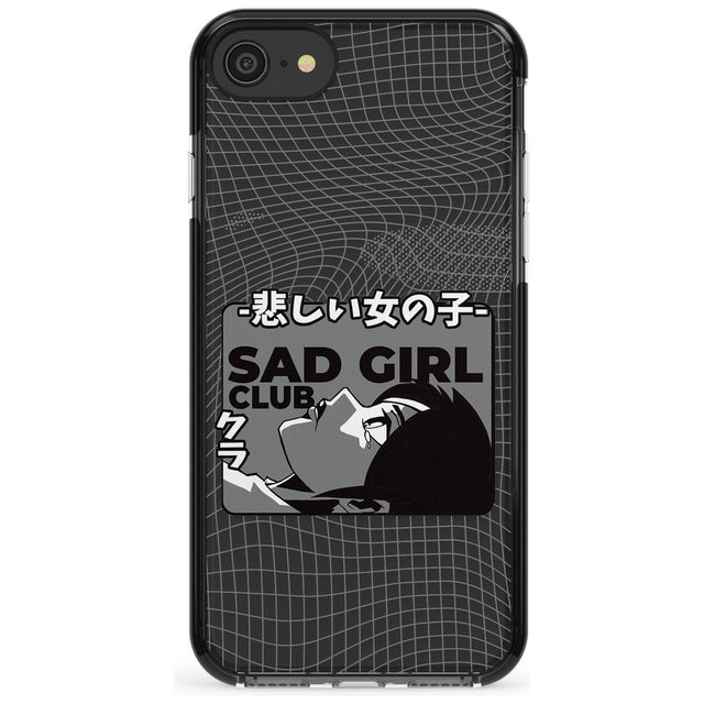 Sad Girl Club Black Impact Phone Case for iPhone SE 8 7 Plus