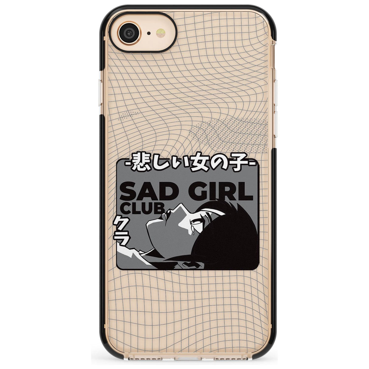 Sad Girl Club Black Impact Phone Case for iPhone SE 8 7 Plus