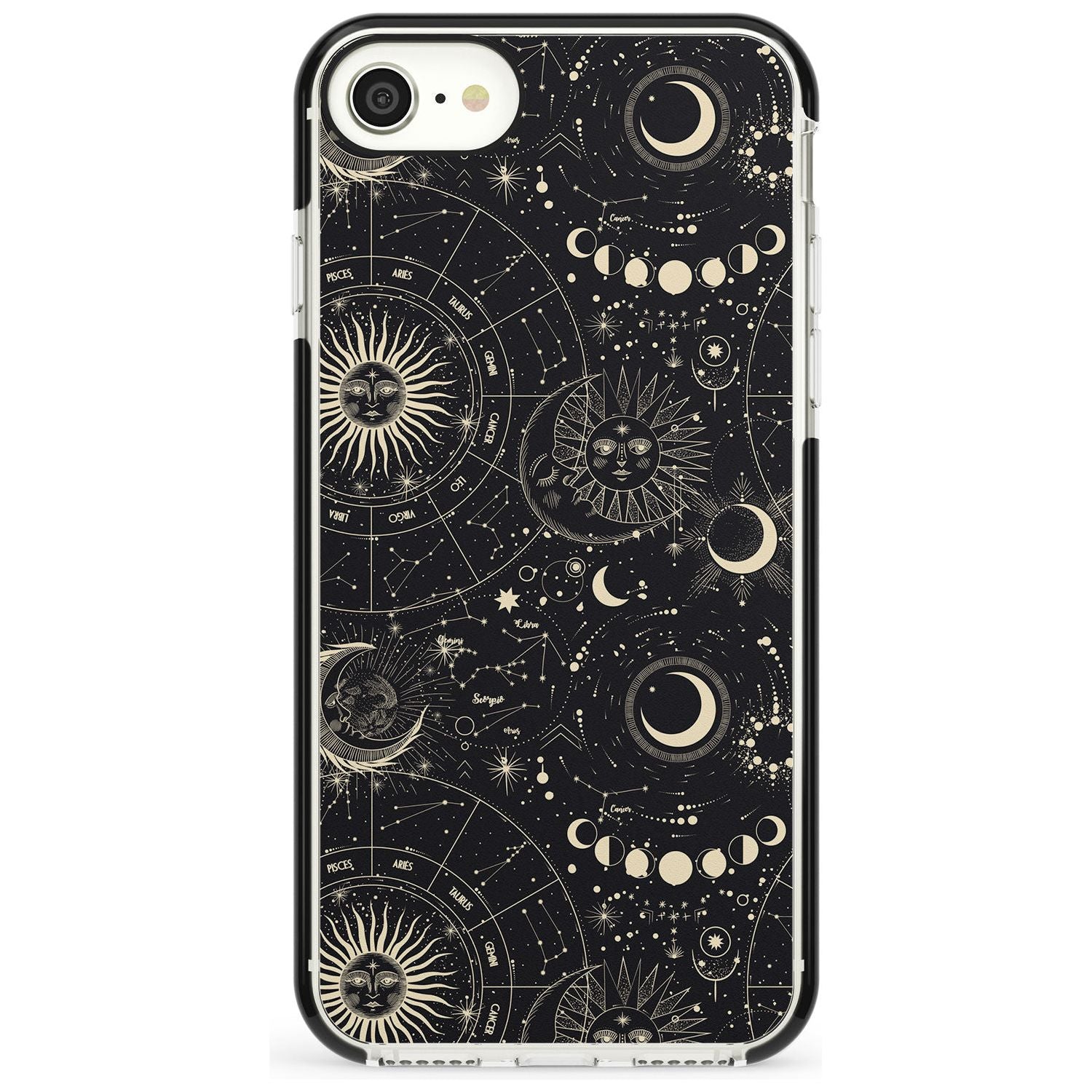 Suns, Moons & Star Signs Pink Fade Impact Phone Case for iPhone SE 8 7 Plus