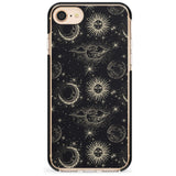 Large Suns, Moons & Clouds Pink Fade Impact Phone Case for iPhone SE 8 7 Plus