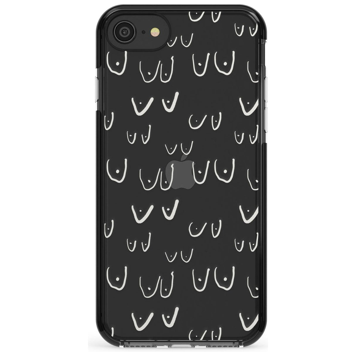 Boob Pattern (White) Pink Fade Impact Phone Case for iPhone SE 8 7 Plus