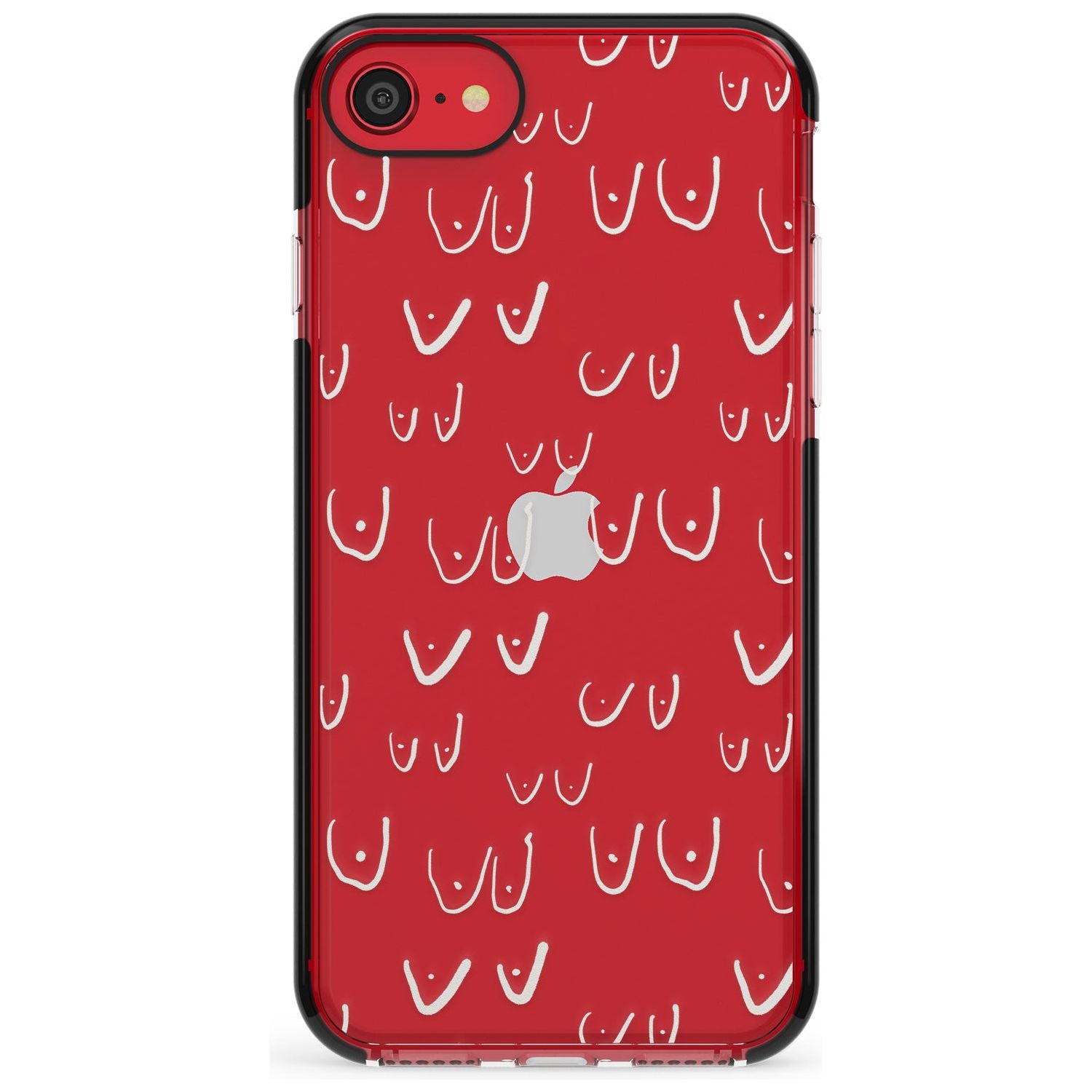 Boob Pattern (White) Pink Fade Impact Phone Case for iPhone SE 8 7 Plus