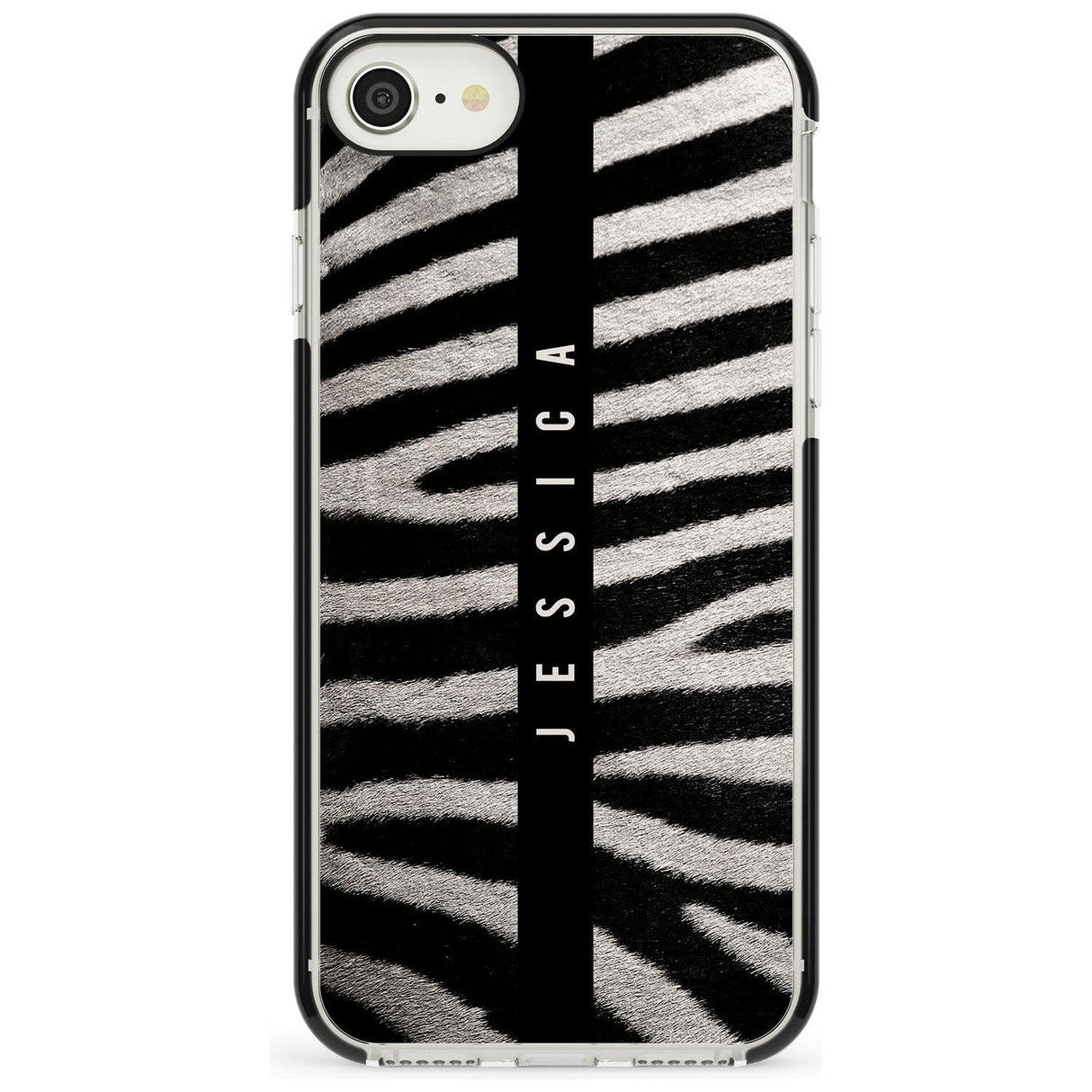 Zebra Print iPhone Case  Black Impact Custom Phone Case - Case Warehouse