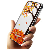 Personalised Autumn Leaves Black Impact Phone Case for iPhone SE 8 7 Plus