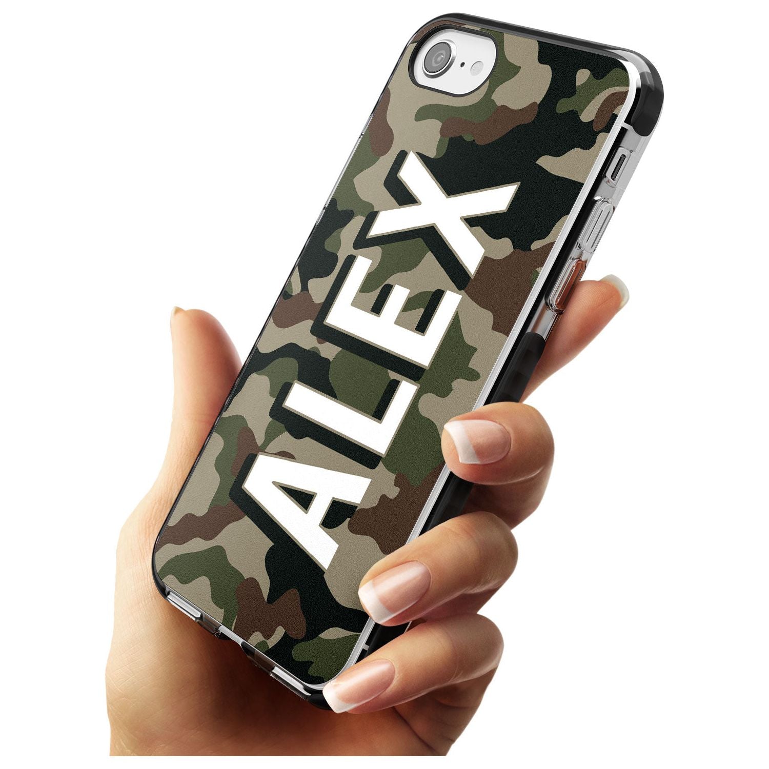 Classic Green Camo Pink Fade Impact Phone Case for iPhone SE 8 7 Plus