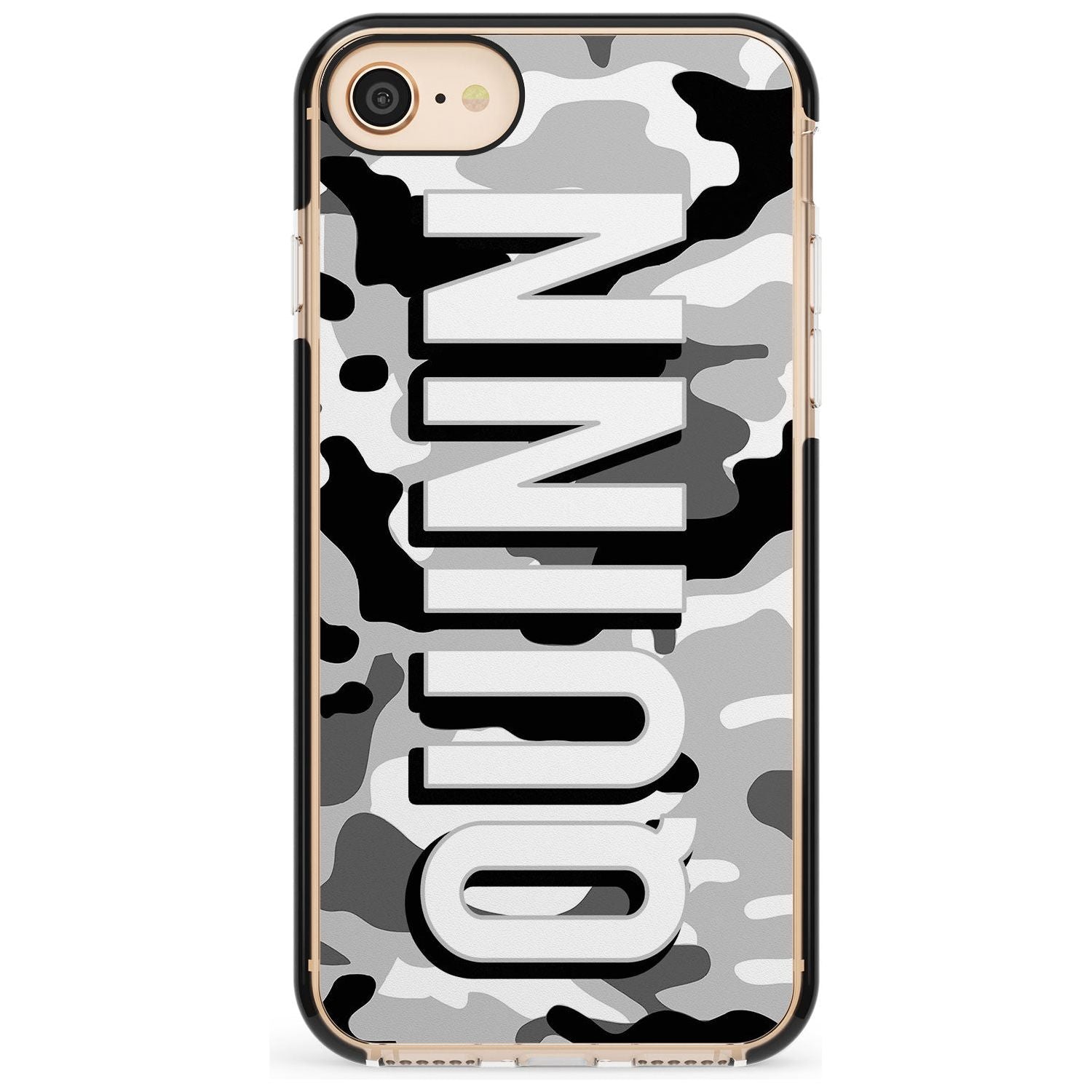Greyscale Camo Pink Fade Impact Phone Case for iPhone SE 8 7 Plus