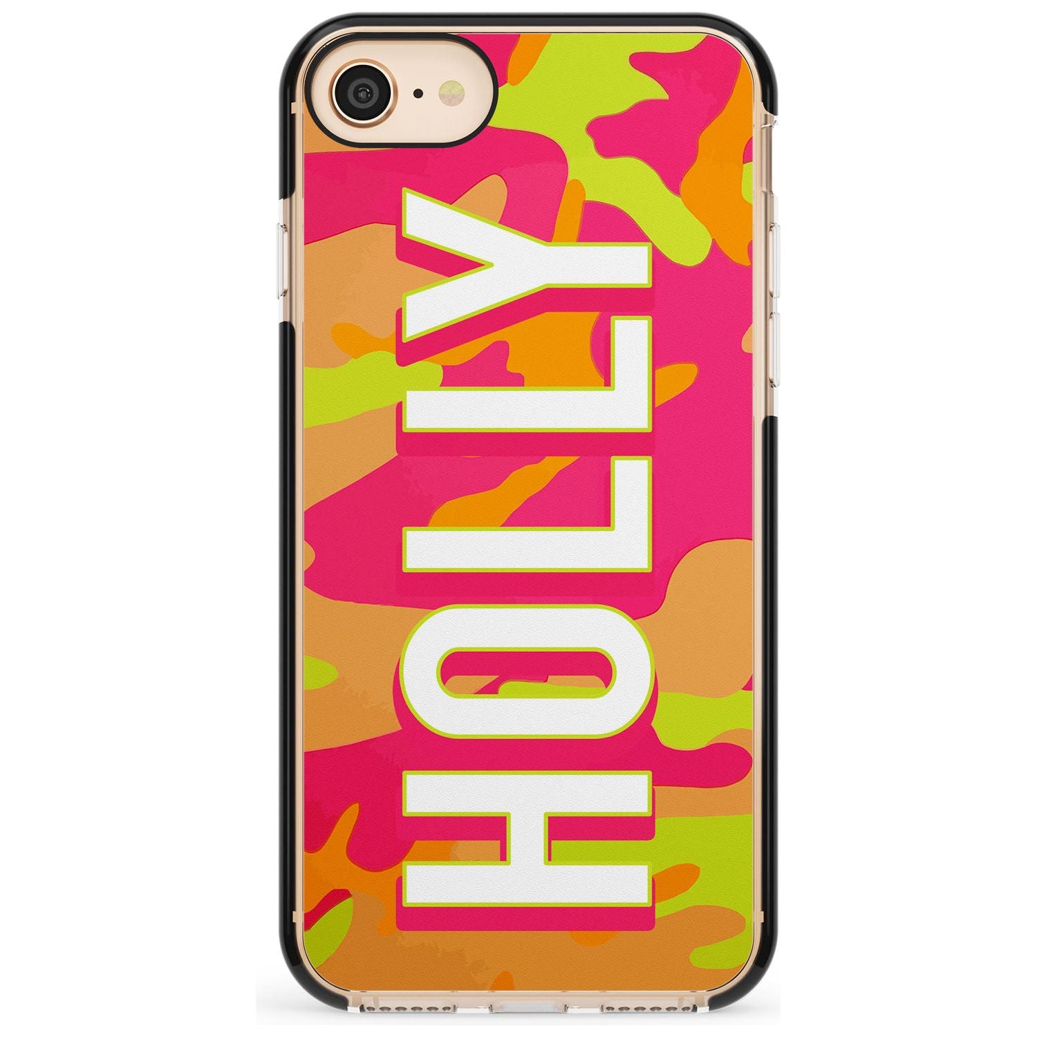Colourful Neon Camo Pink Fade Impact Phone Case for iPhone SE 8 7 Plus