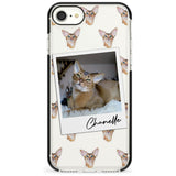 Personalised Abyssinian Cat Photo Black Impact Phone Case for iPhone SE 8 7 Plus