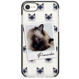 Personalised Burmese Cat Photo Black Impact Phone Case for iPhone SE 8 7 Plus